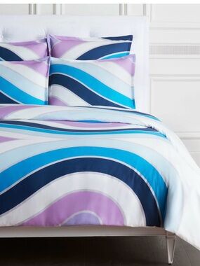Jonathan Adler Sateen King Milano Duvet Cover Set plus 2 King Shams NWT